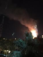 بالفيديو: حريق في فندق "ذي أدريس" في دبي