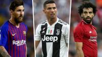 صلاح وميسي ورونالدو في القائمة الأولية لأفضل لاعب في العالم