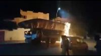 شاحنة مشارجية التبن شعلات فيها العافية بصفرو