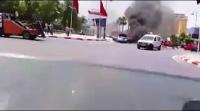 الديباناج يتسبب في إحراق سيارة : جرها بالفرانامان و سخنو الدياسك