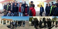 إحتجاج نساء ورجال التعليم بثانوية أولاد فارس الإعدادية عن الإنعدام الأمن بمحيط المؤسسة