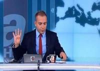 فيديو.. مذيع تركي يرفع "رابعة" عل الهواء