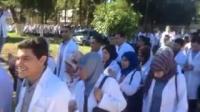 الأساتذة المتدربون بطنجة يحتجون على الوزير بلمختار