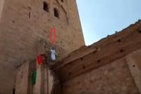 محاولة انتحار شخص من فوق مسجد الكتبية بمراكش