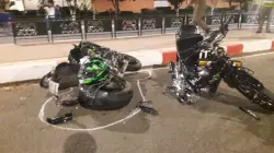 حادثة سير خطيرة بين دراجتين ناريتين بمراكش