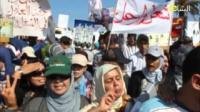 الشباب المُعطّلون يحتجّون بالرباط