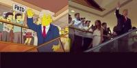 مثير .. حلقة لمسلسل "Simpsons" سنة 2000 مطابقة تماما للحظة اعلان ترامب رئيسا