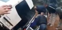 انقلاب سيارة لنقل المستخدمين بالقنيطرة
