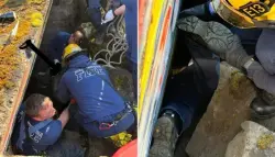 إنقاذ دراماتيكي من الموت: رجل ينجو بأعجوبة من صدع صخري عميق