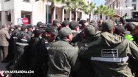 بالفيديو..هكذا تدخل الأمن خلال مسيرة الأساتذة المتعاقدين بالدار البيضاء