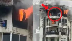 هرباً من النيران... أب وطفلاه يلقون حتفهم قفزاً من الطابق التاسع (فيديو)