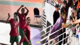 فرحة لاعبات المنتخب المغربي بالتأهل إلى نصف النهائي ولقطات مميزة للرميشي مع الجماهير