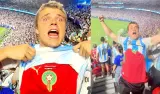 فيديو مجنون.. المشجع الأمريكي "تيكي" يحتفل بقميص المنتخب المغربي بعد هدف ميسي في شباك الجزائر!