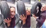 القوة الضاربة.. سخرية واسعة بعد انتشار فيديوهات فرحة اقتناء عجلات السيارة في الجزائر