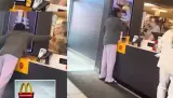 فيديو صادم.. سيدة ترشق مديرة ماكدونالدز بالقهوة الساخنة بعد خلاف على وجبة إفطار