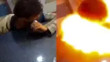 فيديو يوثق لحظة انفجار بطارية هاتف داخل فم مراهق بعد قضمها