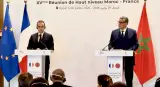 لحظة توقيع اتفاقيات اقتصادية وعسكرية وأمنية بين المغرب وفرنسا بحضور 12 وزيرًا فرنسيًا